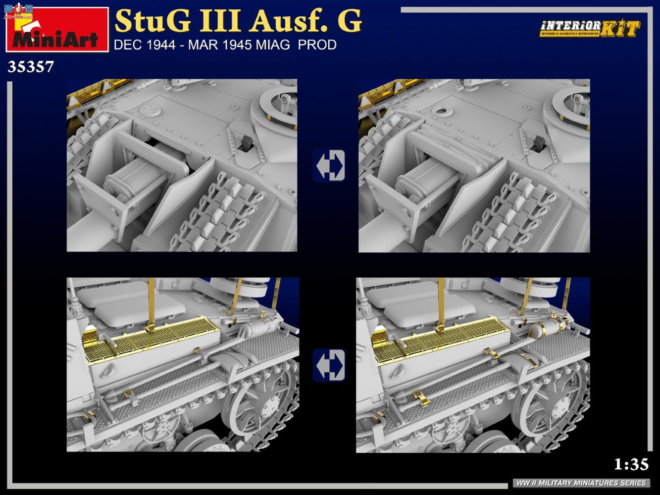 MiniArt ̹�� 35357 StuG III Ausf.G 1944��12�¨C1945��3��MIAG��Ʒȫ�ڹ�