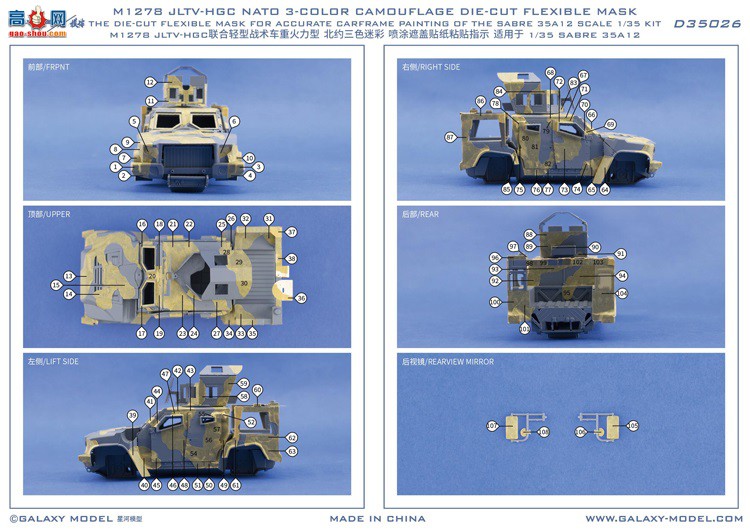 Ǻ 1/35 D35026 M1278 JLTV-HGCսػ ԼɫԲ Ϳڸ...