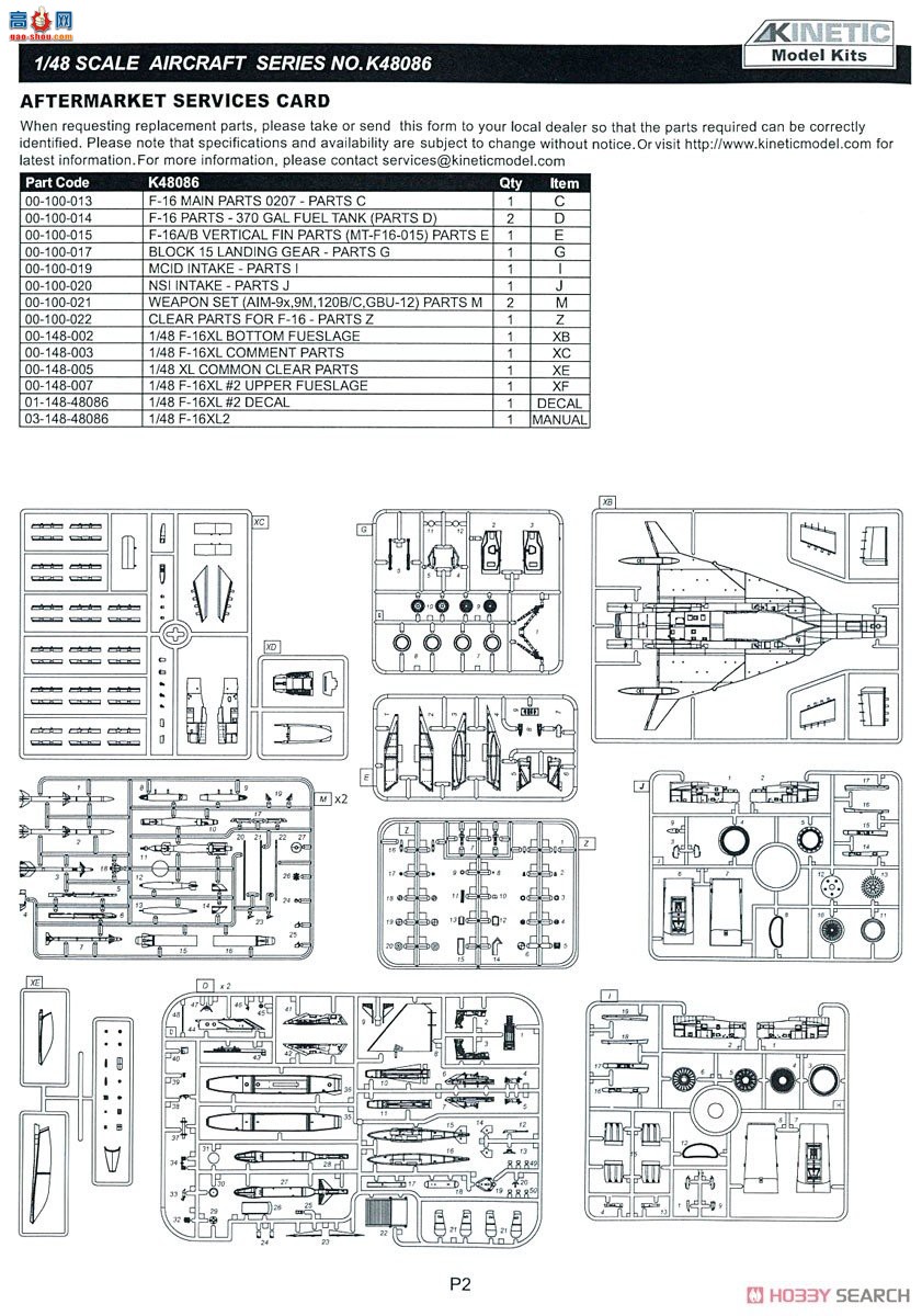 KINETIC 48086 F-16XL2 ˫ԭսս