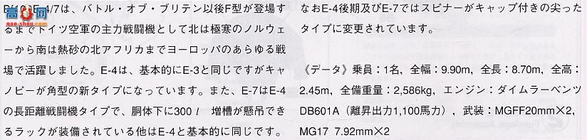 ȴ ս 09563 ÷ʩ Bf109E-7 Ͷǰ