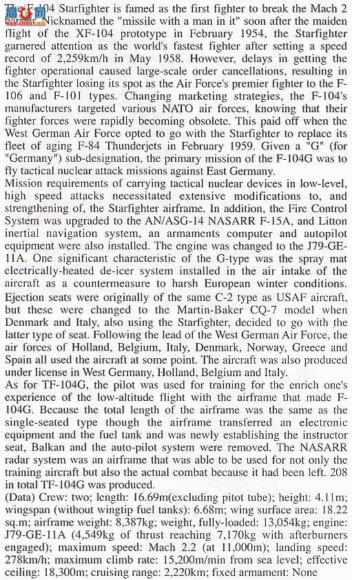 ȴ ս 09737 TF-104G Ǽսء