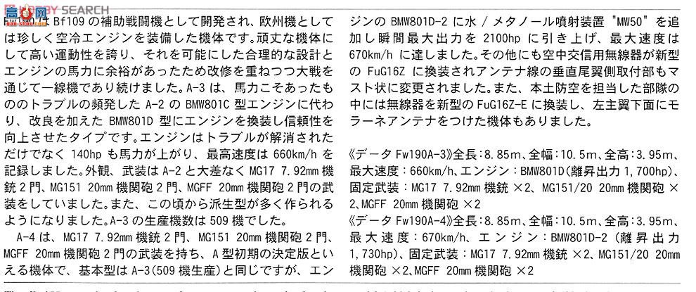 ȴ ս 09942 -ֶ Fw190A-3/A-4 `ӥͷ`