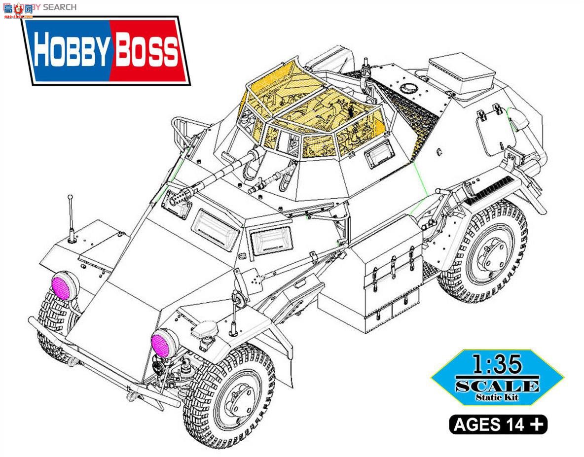 HobbyBoss װ׳ 83816 ¹Sd.Kfz.222װ쳵3Σ