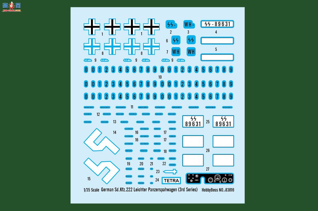 HobbyBoss װ׳ 83816 ¹Sd.Kfz.222װ쳵3Σ