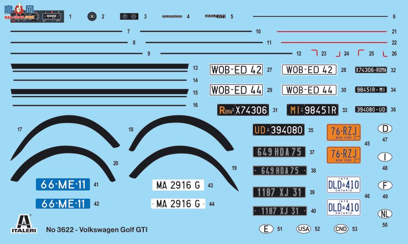  ITALERI ܳ 3622 ڸ߶ GTI һ 1976/78-
