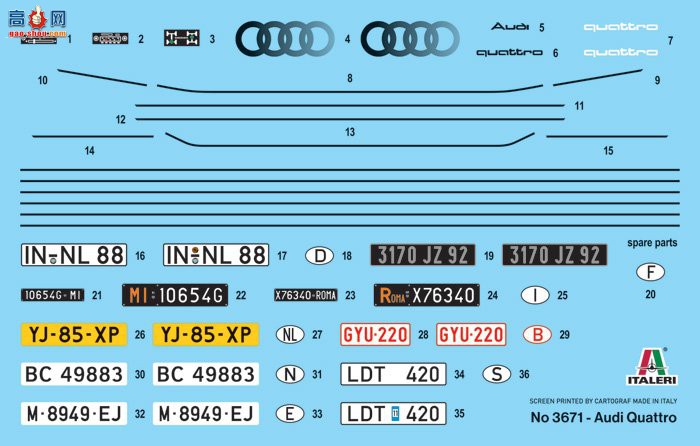  ITALERI ܳ 3671 µ Quattro-