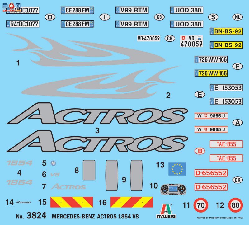  ITALERI  3824 ÷˹ Actros 2003-