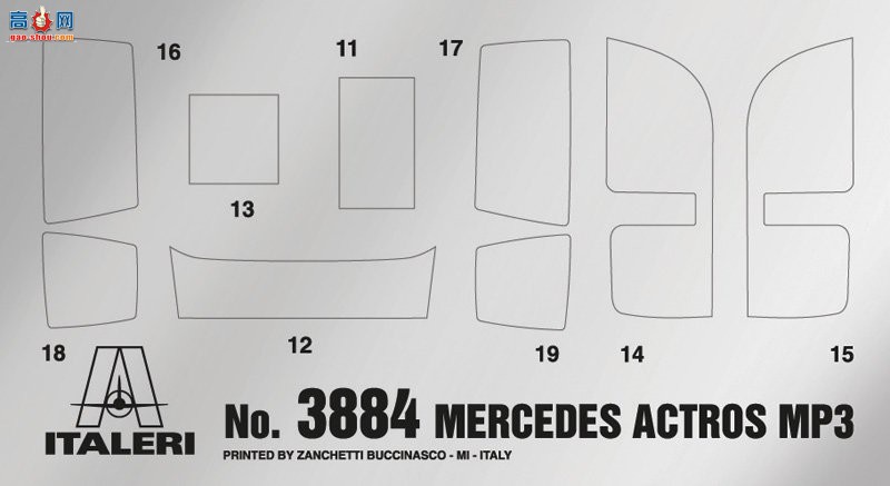  ITALERI  3884 ÷˹ Actros mp3-