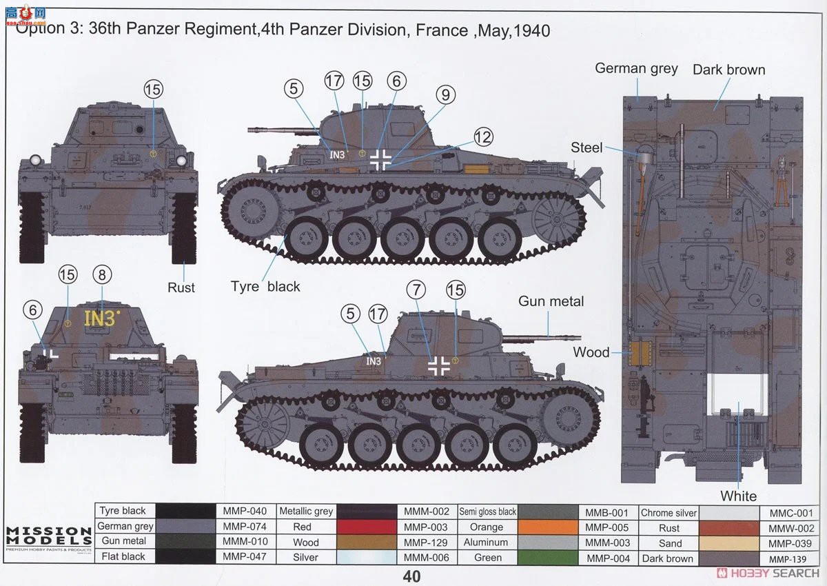 �ڻ� ̹�� 16GM0007 Panzer II Sd.Kfz.121c��ABC��װ�ͣ�����ǰ�ߣ�-