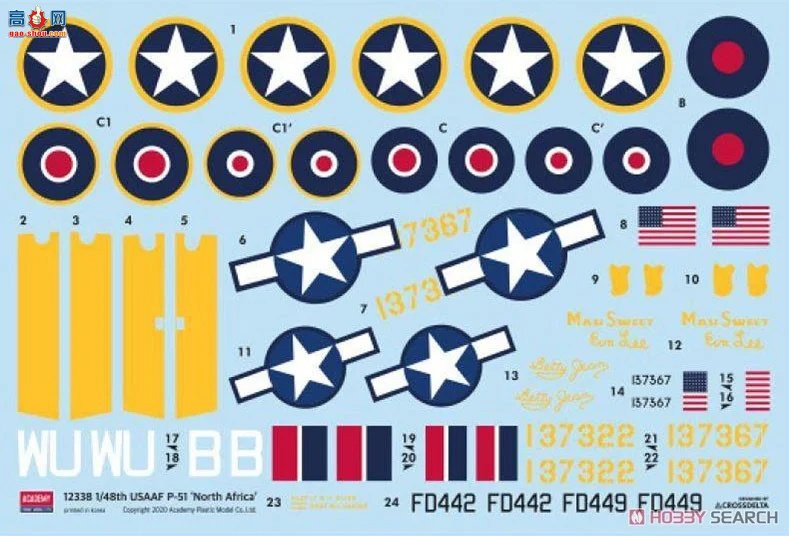 ������ACADEMY ս���� AM12338 P-51Ұ��������ս�ۡ�