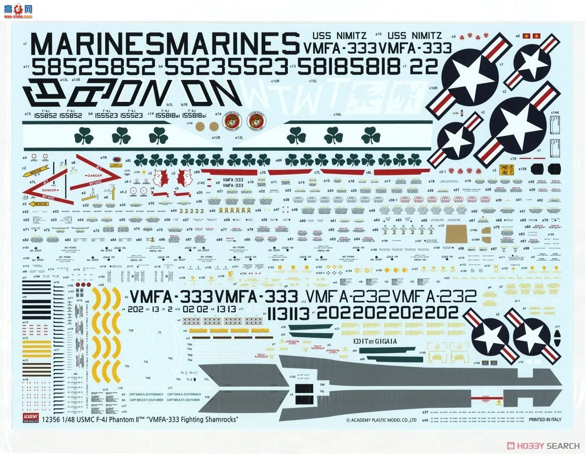 ������ACADEMY ս���� AM12356 F-4J ��Ӱ II `VMFA-333 ��Ҷ��`