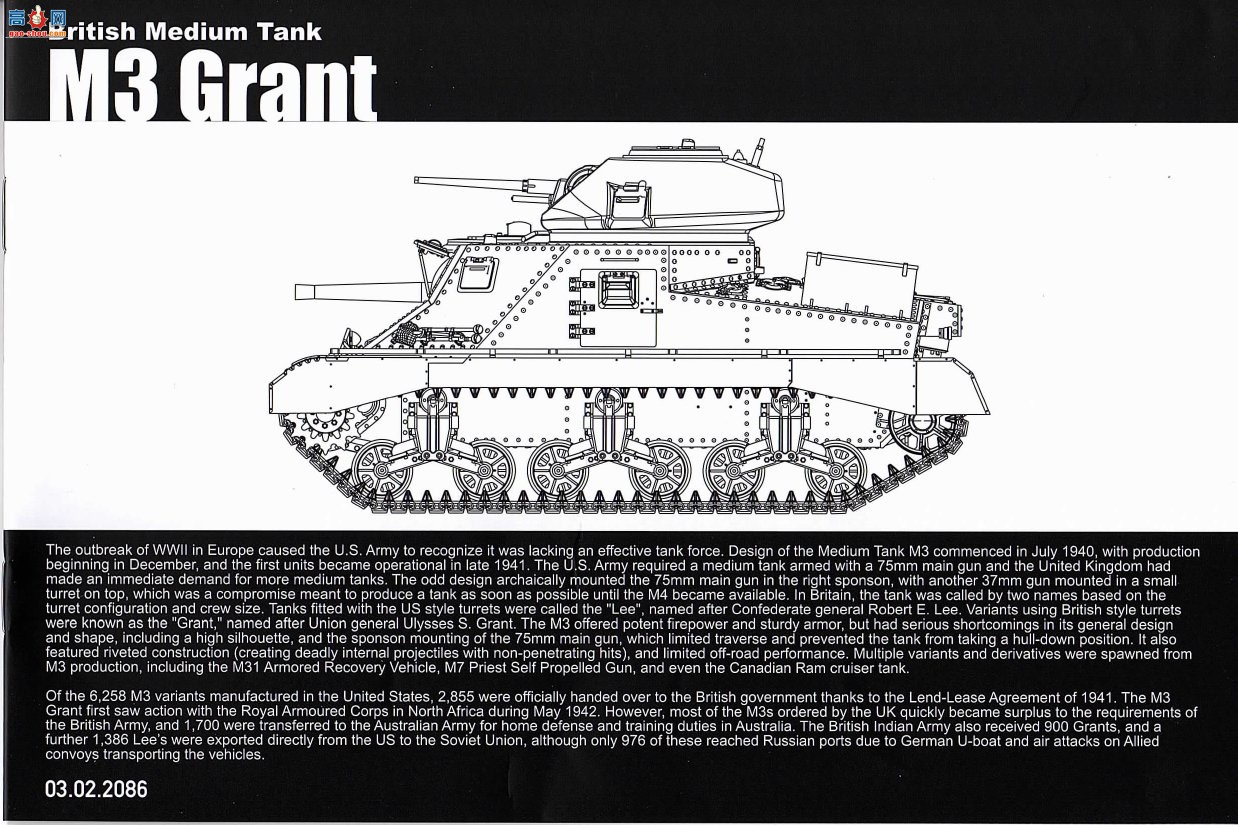 ���� TAKOM ս�� 2086 Ӣ�� M3 Grant������̹��