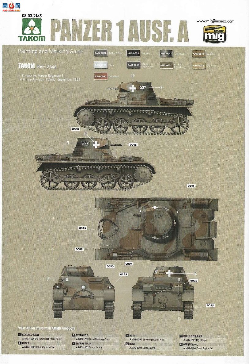 ����TAKOM ̹�� 2145 Panzer I Type A &amp; Type B2