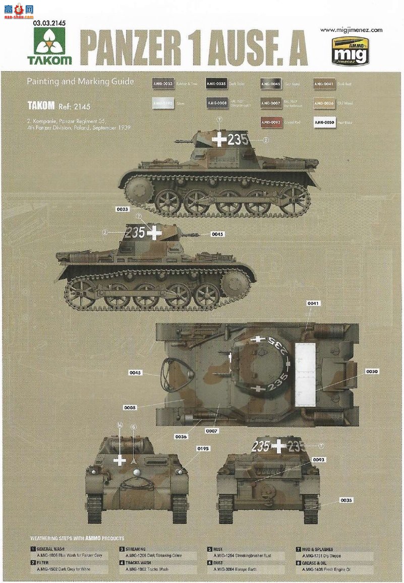 ����TAKOM ̹�� 2145 Panzer I Type A &amp; Type B2