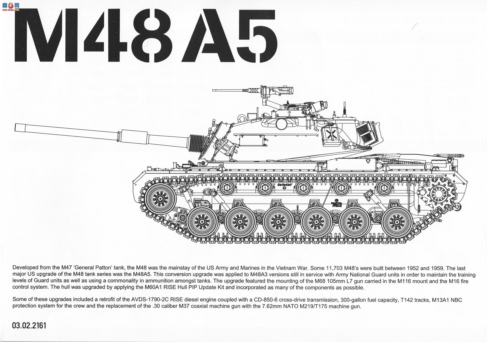 ����TAKOM ̹�� 2161 M48A5�Ͷ���ս̹��