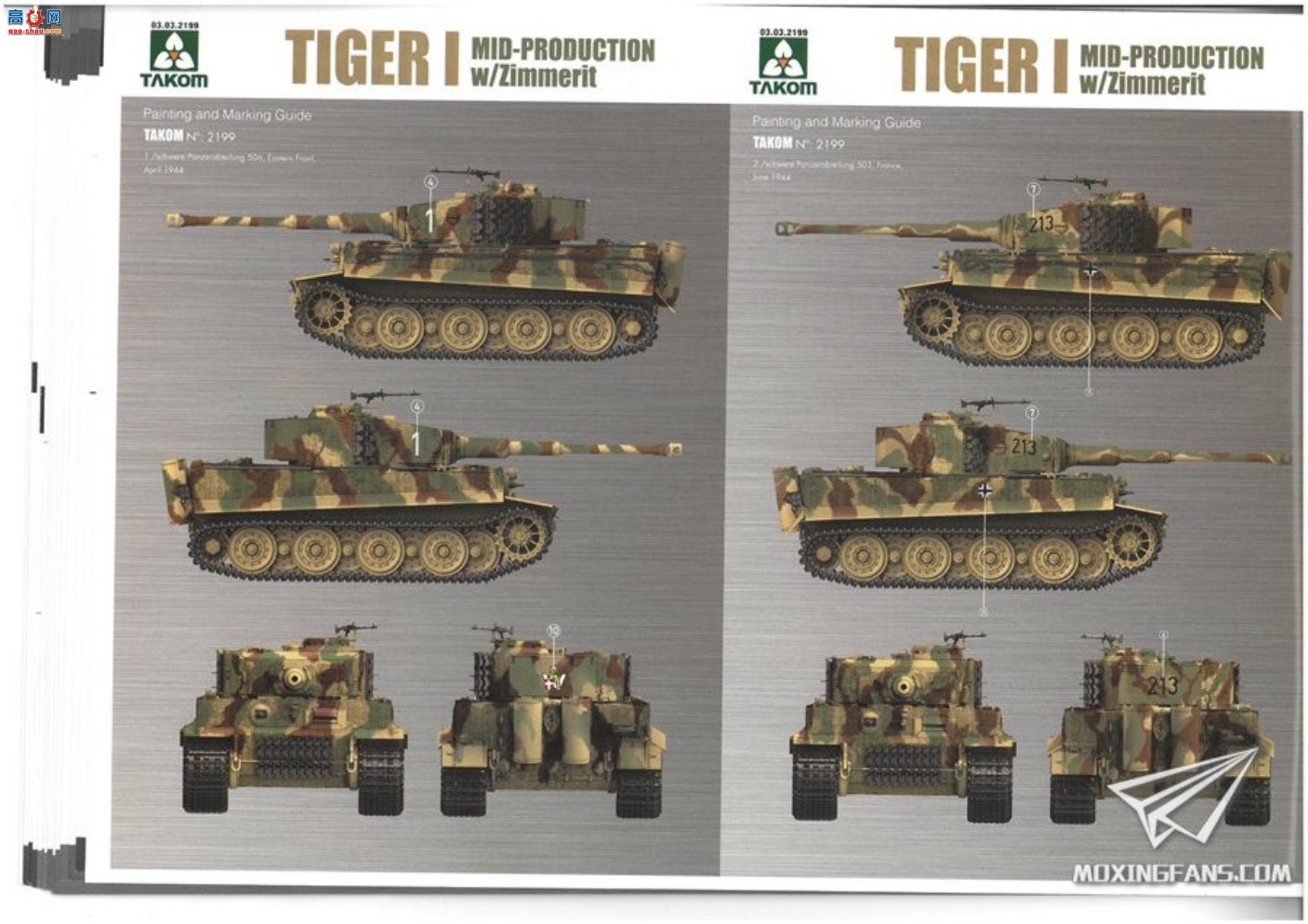 ����TAKOM ̹�� 2199 Sd.Kfz.181 Pz.Kpfw.VI Tiger I �����ʹ�����Ϳ�㡰2��1��