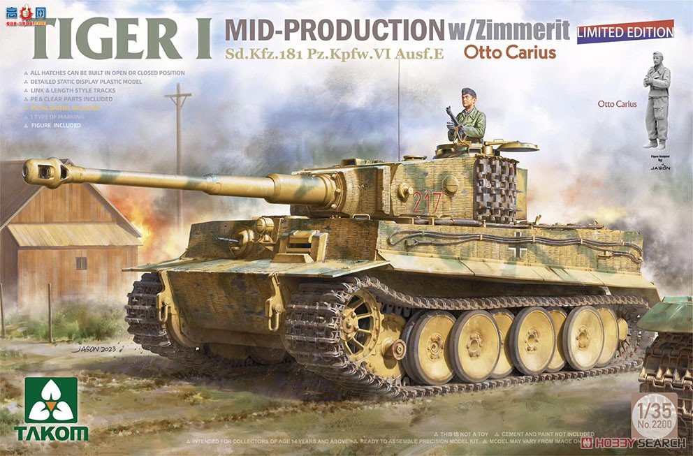 ����TAKOM ̹�� 2200 Sd.Kfz.181 Pz.Kpfw.VI Tiger I���ʹ�����Ϳ��