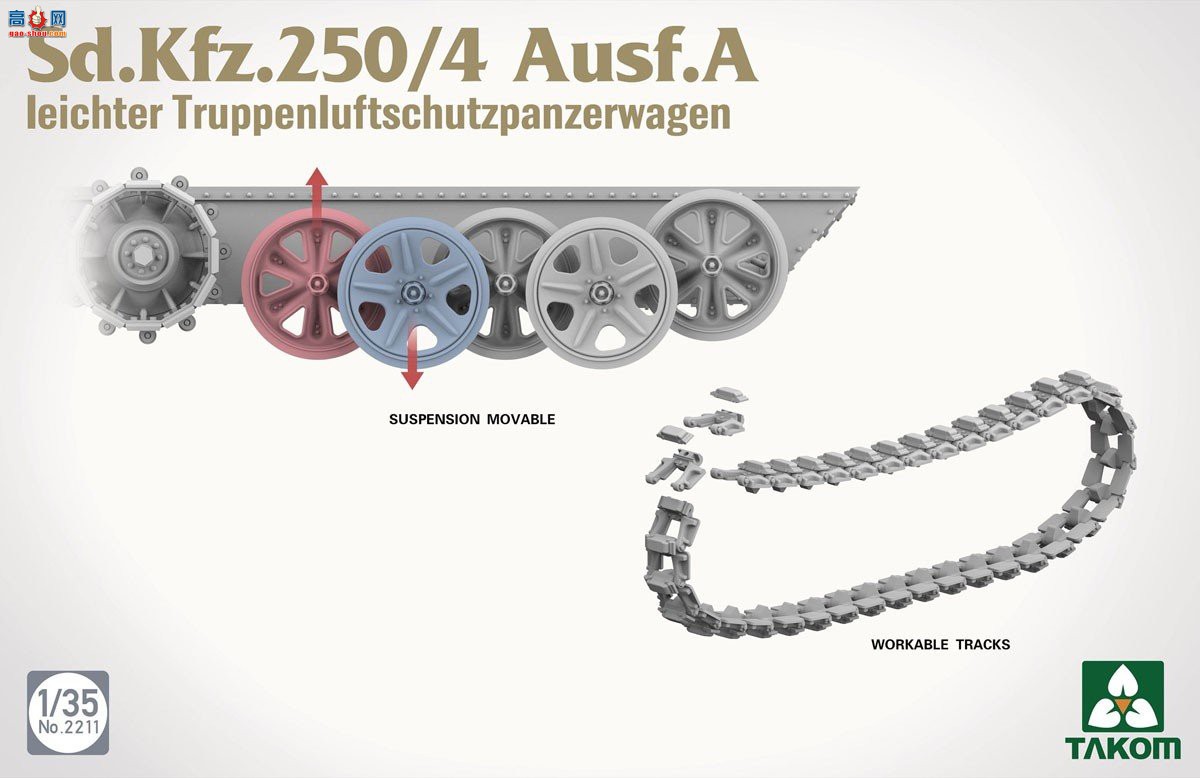 ����TAKOM ���Ĵ� 2211 Sd.Kfz.250/4 A�����ͷ���װ���˱���