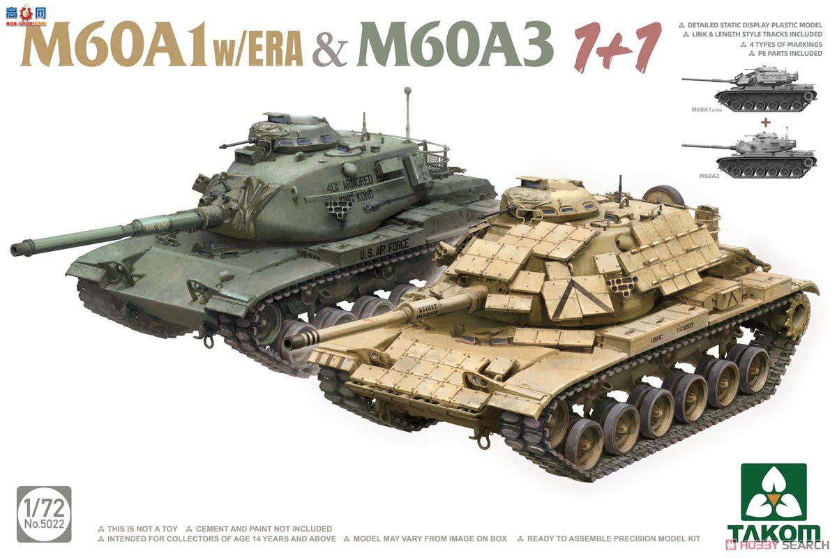 ����TAKOM ̹�� 5022 M60A1 wERA &amp; M60A3 1+1