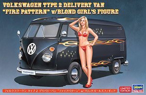 ȴ  SP494 Volkswagen Type 2 Delivery Van `Fire Pattern` Blonde Girl...