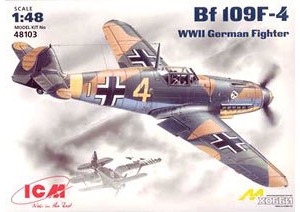 ICM 战斗机 48103 二战德军战斗机 梅塞施密特 Bf 109F-4