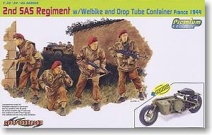 威龙 兵人 6586 英国第2SAS军用摩托车和运输箱 1944年法国